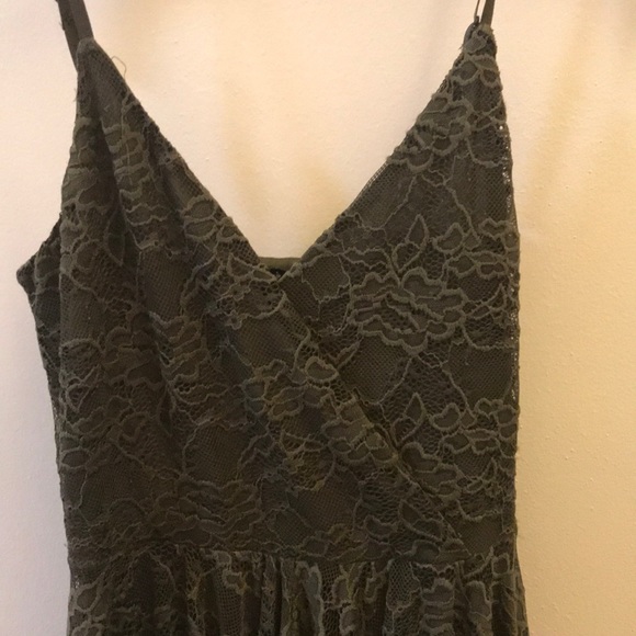 Olive lace dress, size M - Picture 2 of 5